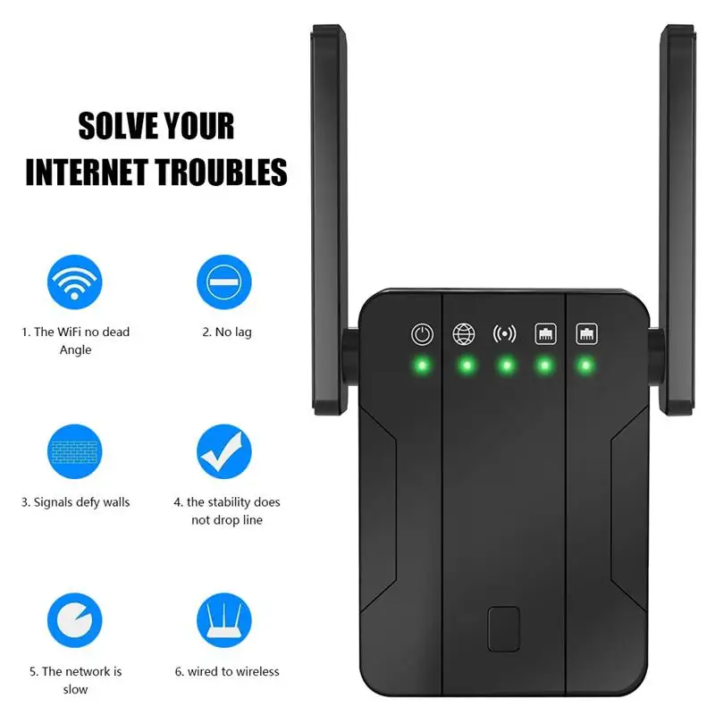 

Усилитель Wi-Fi-роутера с 2 антеннами, 300 м