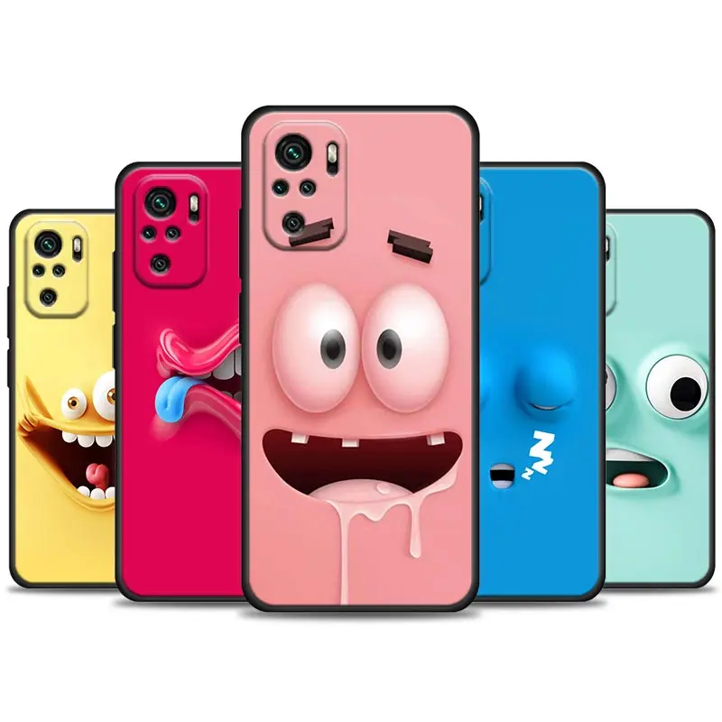 

Colourful Funny Cute Face Colour Comics Phone Case For Poco Redmi Note 8 Poco X4 X4 NFC M4 X3 F3 M3 Phone F1 GT Pro Cover Fundas