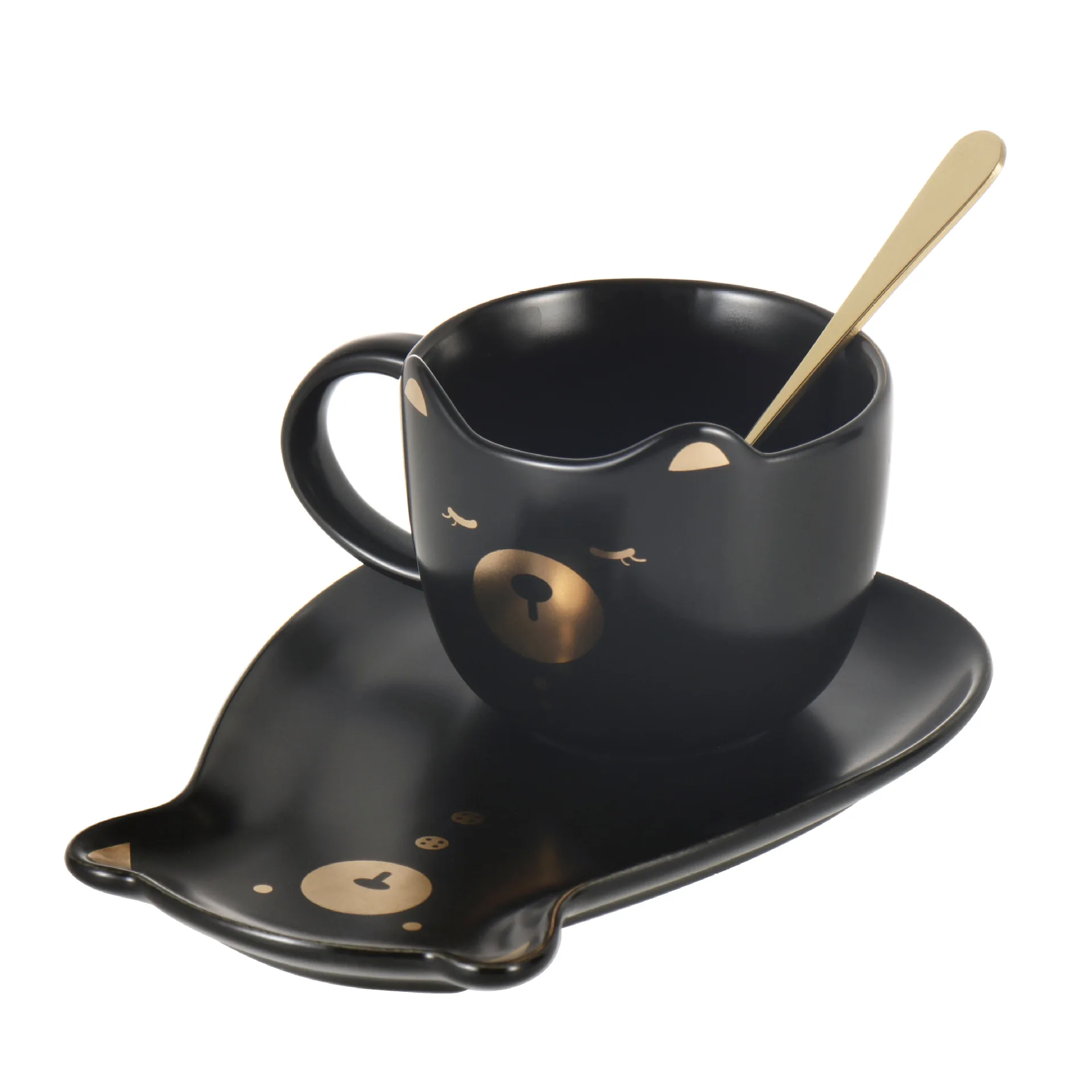 

Офисная чайная чашка, чашки для кофе, набор для кофе, кружки для кофе, кружка для кофе, керамическая Милая тарелка для завтрака, посуда для на...