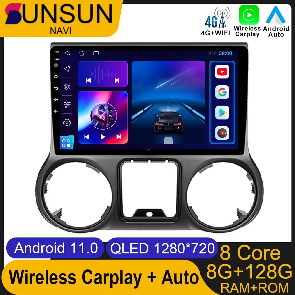 

Android 11 For Jeep Wrangler 3 JK 2011 - 2014 Car Radio Stereo Multimedia Navigation GPS Video Player Wireless Carplay 4G