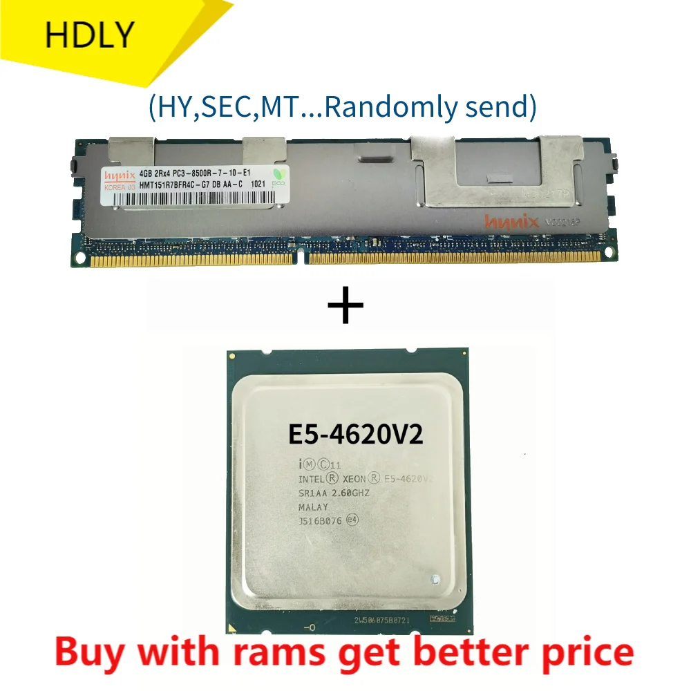 

DDR3 4G Server ram with heatsink 1066Mhz with E5-4620V2 Original 2.6GHZ 8-Core 20MB SmartCache E5-4620V2 FCLGA2011 95W E5 4620V2