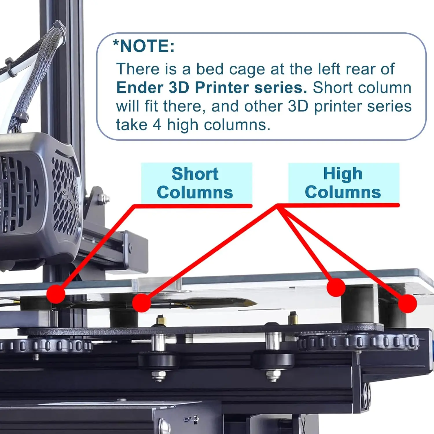4 шт. комплекты гаек для выравнивания горячей кровати 3D-принтера запасные части
