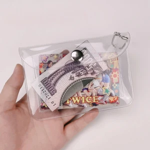Fashion Transparent Waterproof Card Case Men Women Business Credit ID Card Holder Mini Wallet Coin P