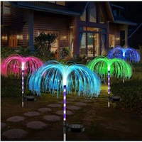 solar garden lights jellyfish light changing color fiber optic light waterproof solar light outdoors garden lighting lawn lamps