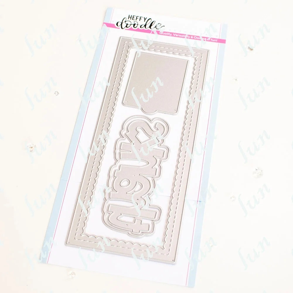 

2022 NEW Slimline Scalloped Peekaboo Metal Cutting Dies Diy Scrapbooking Paper Cards Embossing Craft Supplies Decor Cut Stencils