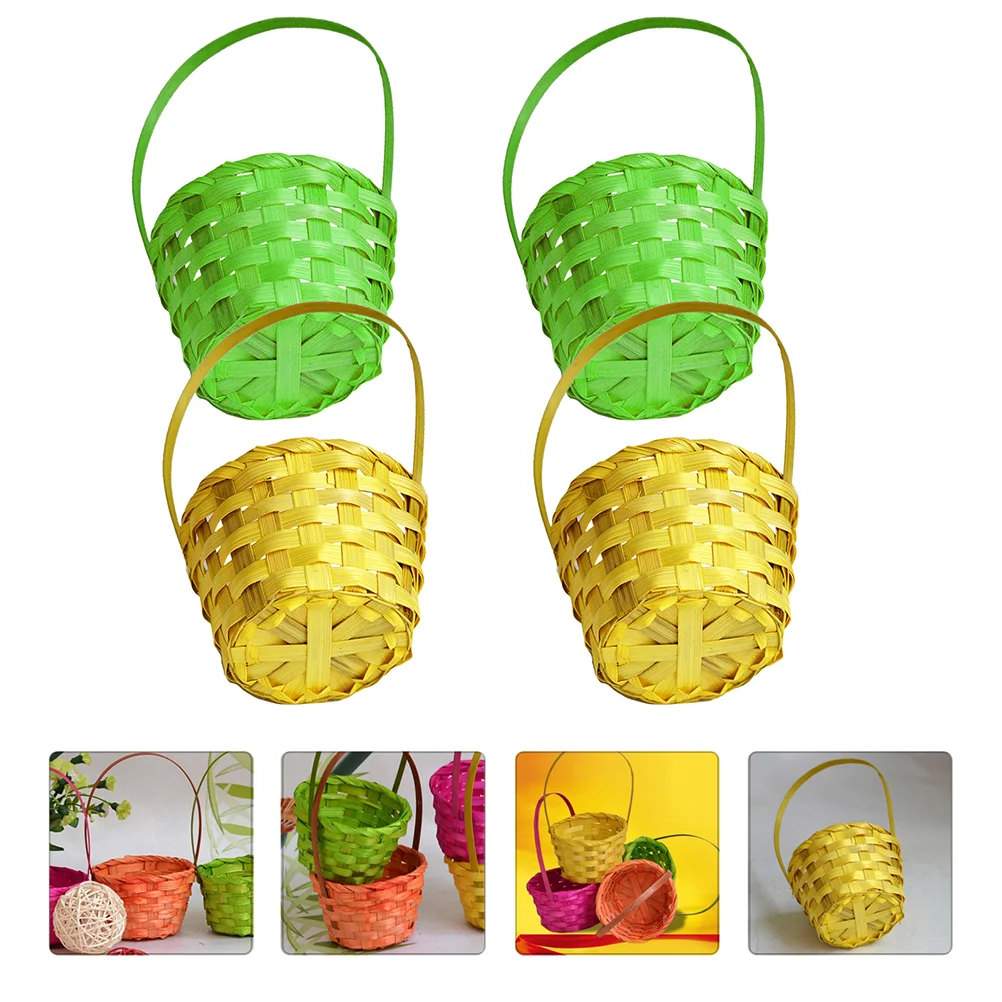 

Basket Easter Flower Baskets Bucket Candy Garden Eggs Desktop Wovenstuffers Grocery Container Wooden Bowl Bunny Supplies Party