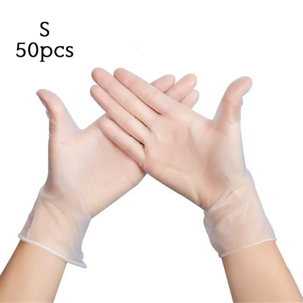 

50 шт., перчатки из латекса, без пудры