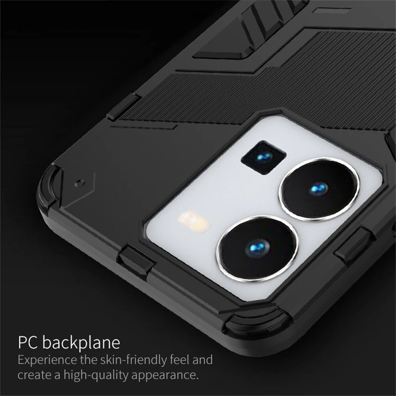 For Vivo Y22 Case Cover For Vivo Y22 Capas Shockproof Bumper Kickstand Phone Back Holder Cover For Vivo Y35 Y22S Y 22 Y22 Fundas