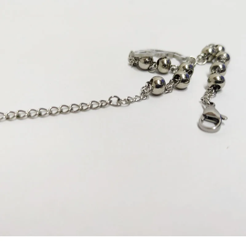 

Fashion Trend Stainless Steel Beaded Bear Bracelet Simple And Generous