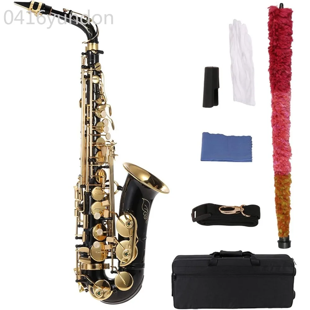 Eb альт-саксофон латунь Лакированное золото E Flat Sax 82Z тип ключа древесный