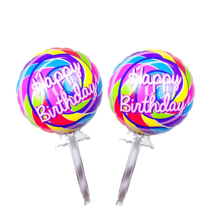 

New Lollipop Aluminum Film Balloon Baby Birthday Party Decoration Candy Aluminum Foil Balloons Happy Birthday Anniversary Party