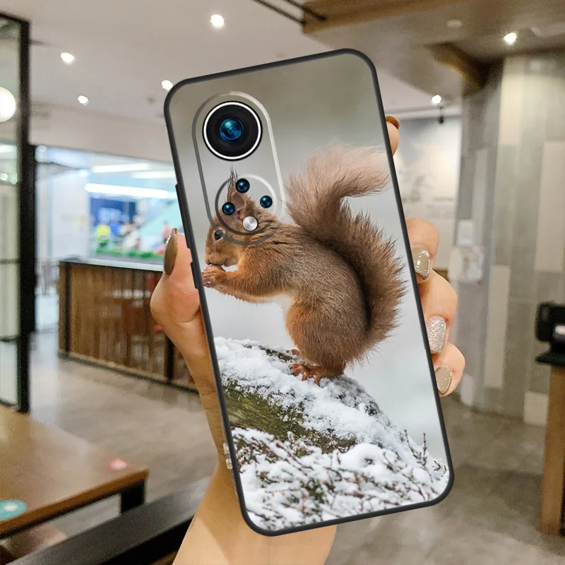 Чехол-накладка с белкой для Huawei Honor 50 Lite 8X 9X 10i Nova 5T 9 P Smart 2021 P20 P40 P30 Pro |