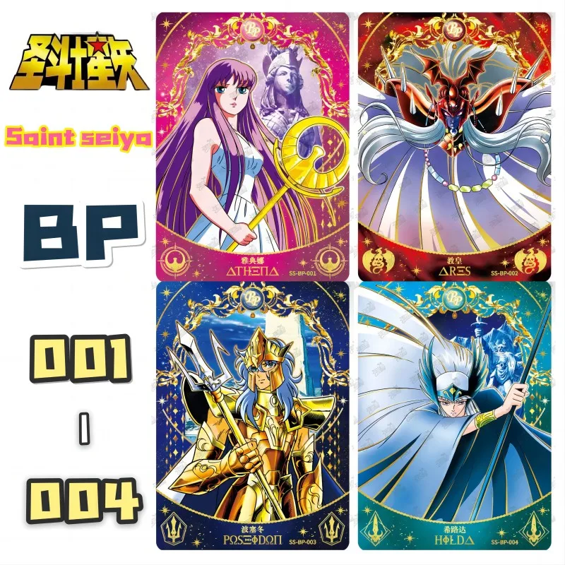 

Kayou Genuine Saint Seiya Anime Card BP Full Series No.01-04 Rare Card Collection Card Children's Card Toy Gift Athena Saori