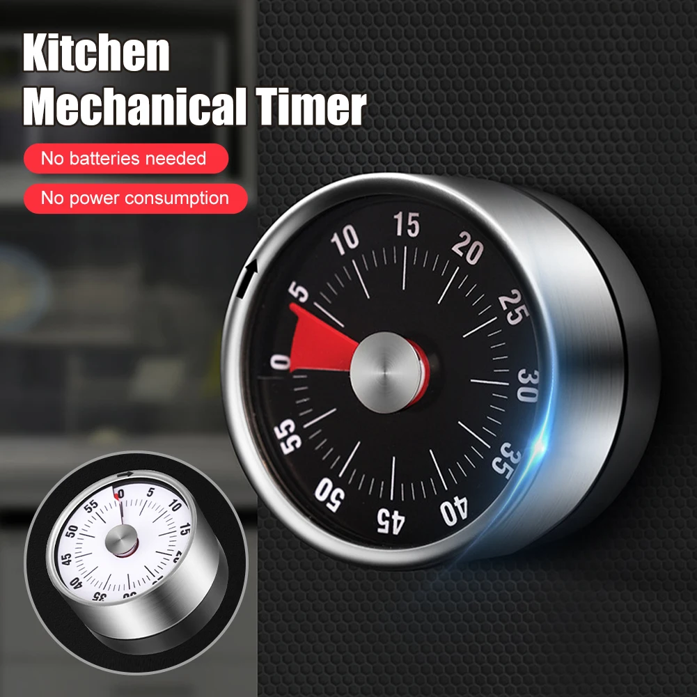 

Portable Kitchen Alarm Clock 60 Minutes Mechanical Kitchen Timer Ith Loud Alarm Magnetic Clock For Cooking Baking Study Tools