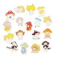 cartoon mushroom pin for women wholesale collection lapel plants and animals are brightly colored brooch backpacks badge jewelry