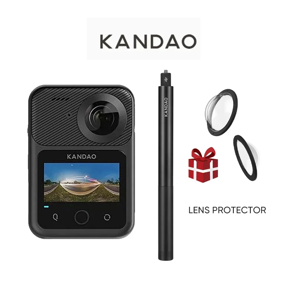 Фото Экшн-камера KanDao QooCam 3 360°, 8K, водонепроницаемая, для спорта, с двумя сенсорами 1/1.7 дюйма, фото 96 МП, HDR, быстрая диафрагма F1.6 №3