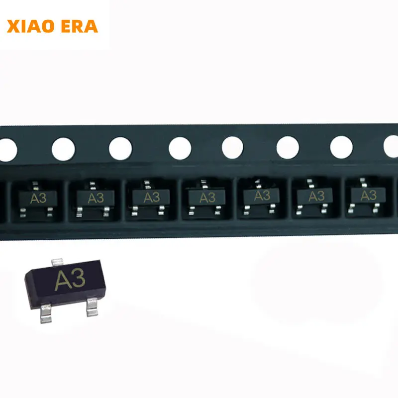 50 штук SMD переключающих транзисторов SOT-23 1SS181 A3 1SS184 B3 1SS226 C3 85В 300мА Электронные компоненты Транзисторные микросхемы.