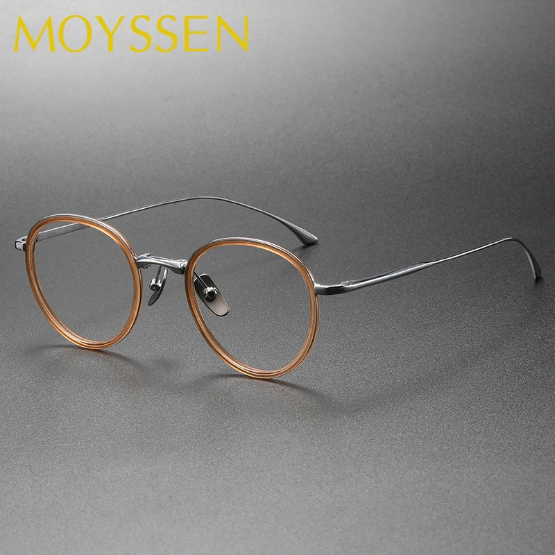 2024 японские Роскошные брендовые дизайнерские женские ретро круглые титановые