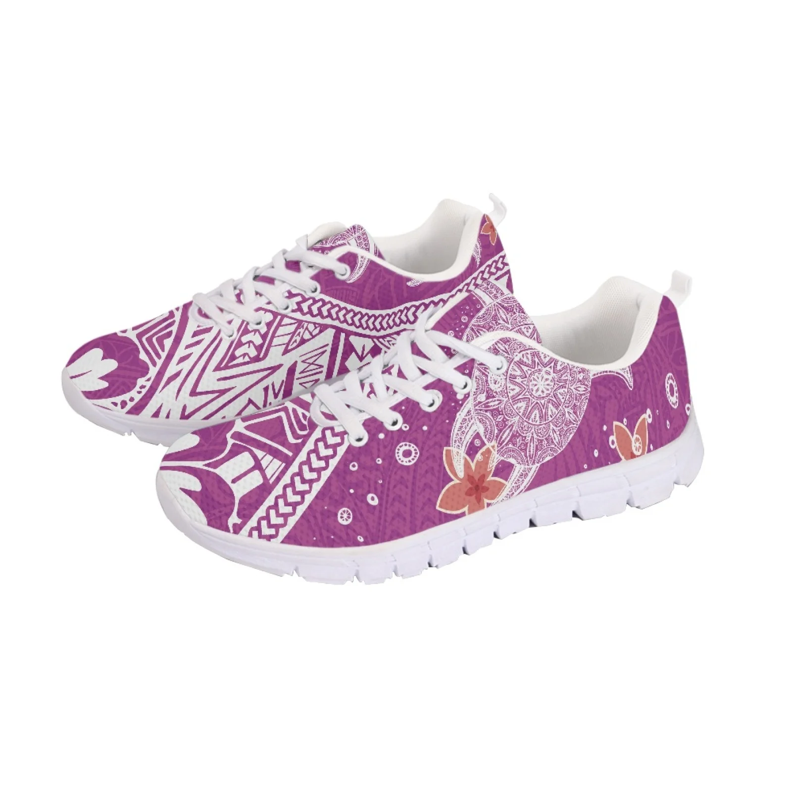 

Polynesian Tribal Samoan Totem Tattoo Samoa Prints Unisex Outdoor Walkng Jogging Shoes Superlight Breathable Lace-Up Sneakers