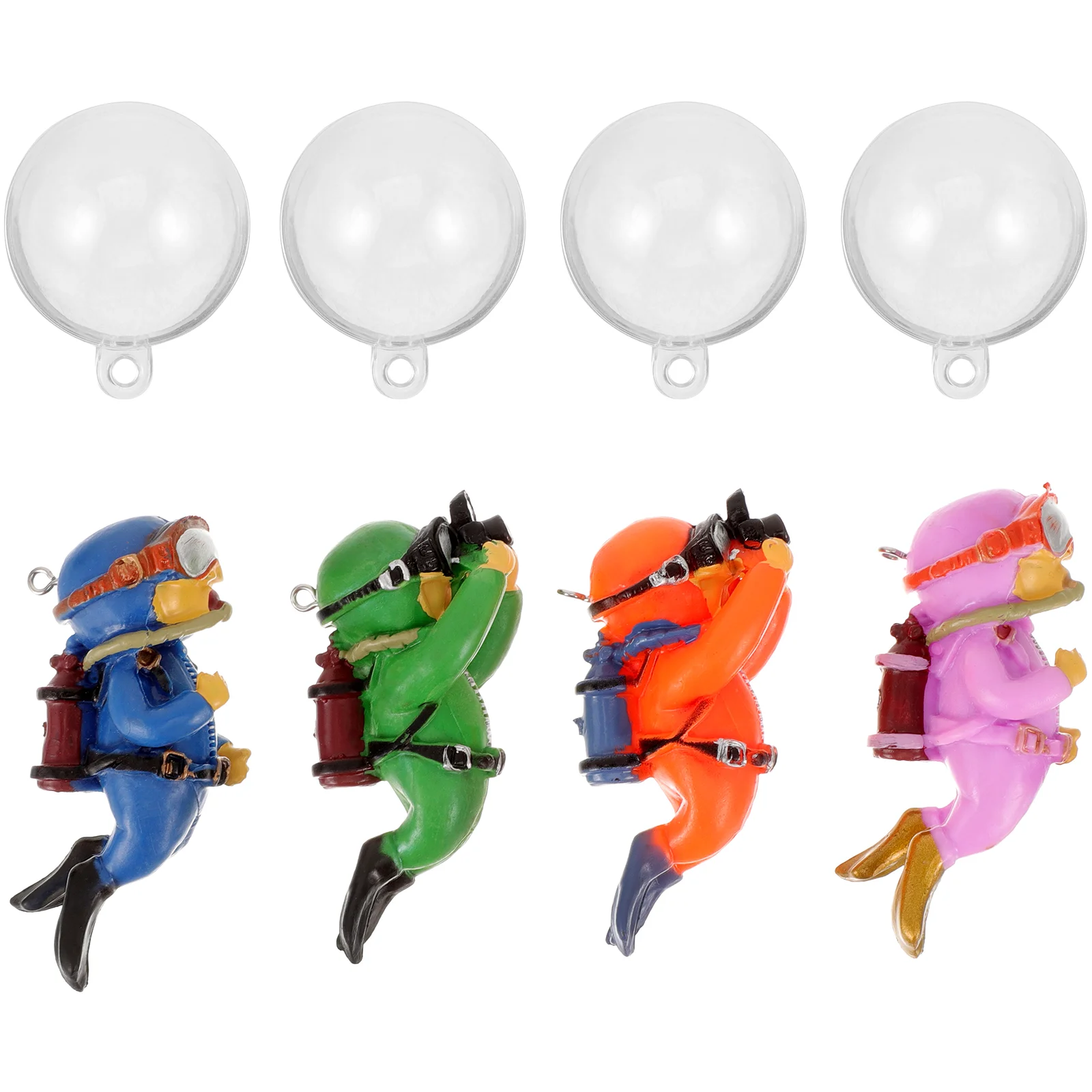 4 шт. аквариум Goblincore декор комнаты смола мультфильм дайвер украшения