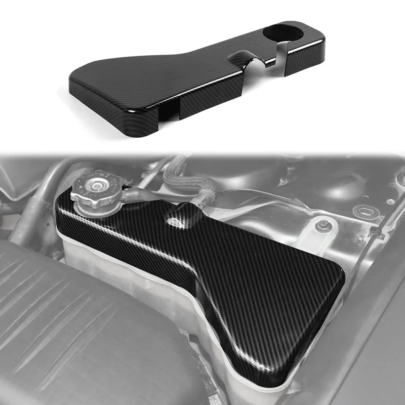 

NEW-Coolant Tank Engine Compartment Cover Trim For Dodge- Challenger Charger Accessories 2011-2022, ABS Carbon Fiber