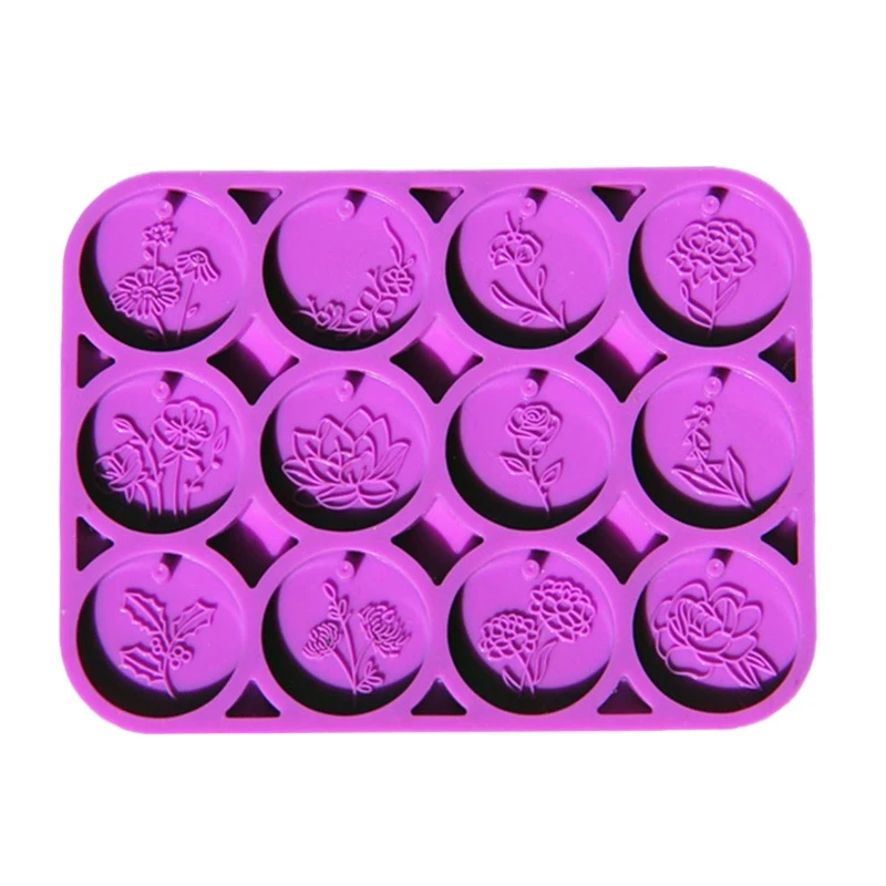 

Floral Round Disc UV Epoxy Resin Mold 12 Month Flower Jewelry Casting Mold Handmade Birth Flower Pendant Resin Mold Mould N0HE