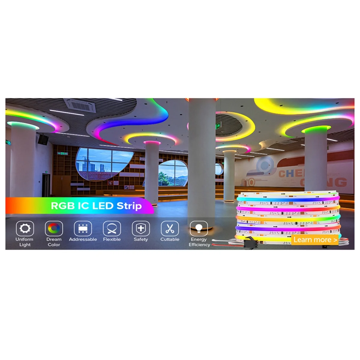 Набор прозрачных коннекторов для светодиодной ленты COB RGBIC бесзазорные разъемы с