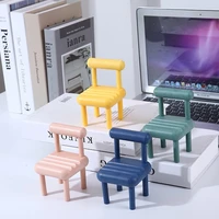 creative small stool mobile phone base desktop decoration chair phone bracket ipad stand universal three speed adjustment holder