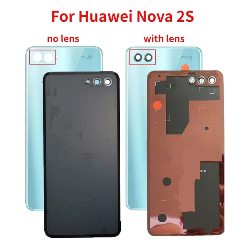 Задний стеклянный корпус для Huawei Nova 2S HWI-AL00 крышка аккумулятора задняя запасные