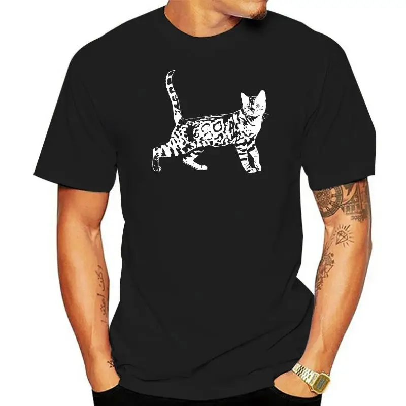 

2020 Fashion Hot sale Bengal Cat. Premium ringspun Mens T-shirt. All colours and sizes Tee shirt