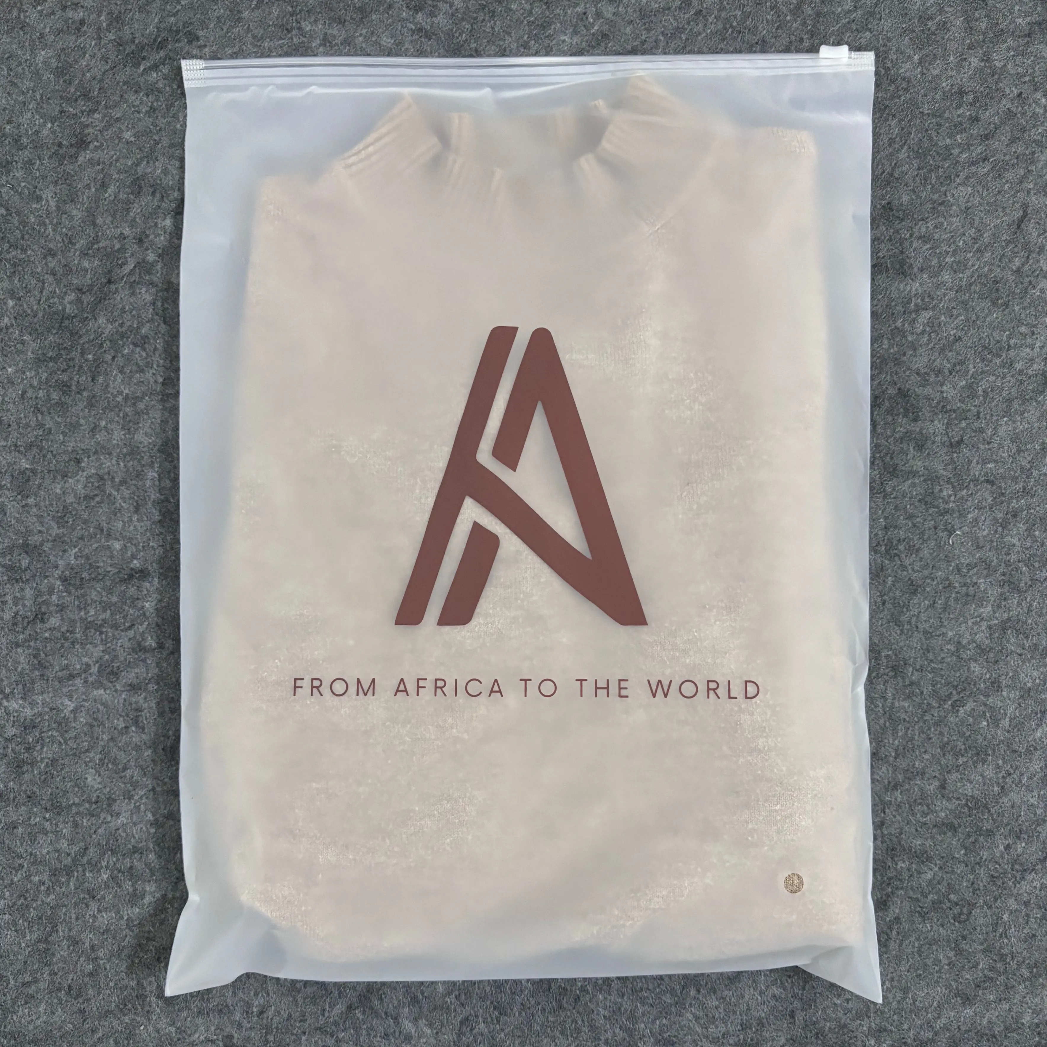 Сумка на молнии из матового ПВХ с логотипом заказ упаковочные сумки для