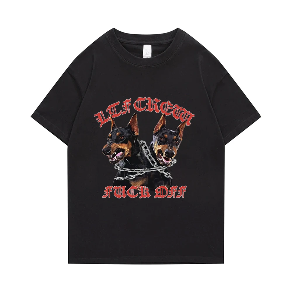 

Men's T-Shirts Black Doberman Dog Graphics Shirt for Woman Summer Casual Comfortable Short Sleeve 100%Cotton Male Clothes Cool