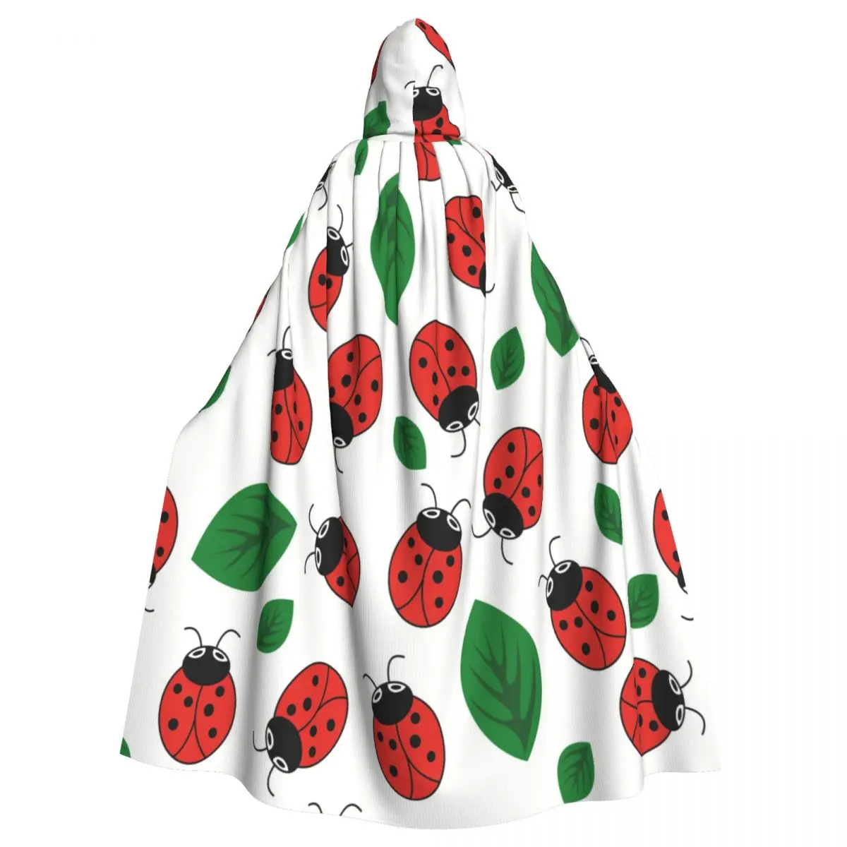

Ladybug With Leaves Hooded Cloak Polyester Unisex Witch Cape Costume Accessory