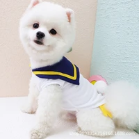 duckling vest spring and summer thin section puppy clothes teddy bichon pomeranian bulldog pet small dog cat summer sailor suit