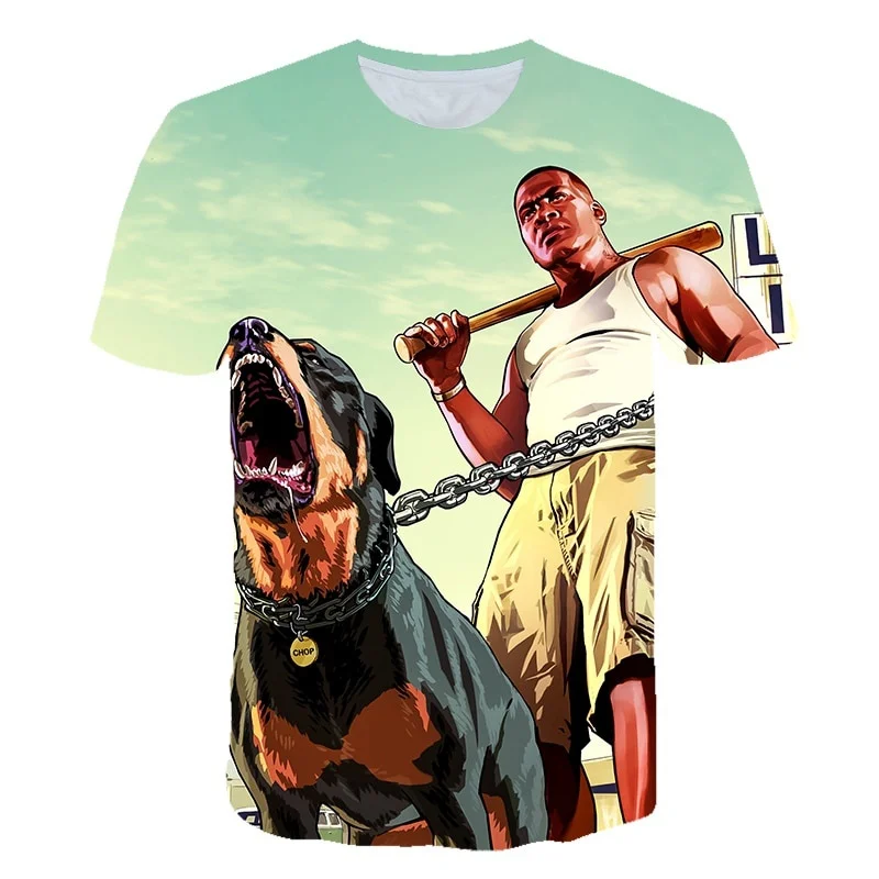 

Grand Theft Auto Game GTA 5 Boys Summer T Shirts Cool GTA5 Men TShirt Colorful 3D Print T-shirt Tee Shirt Funny Clothing