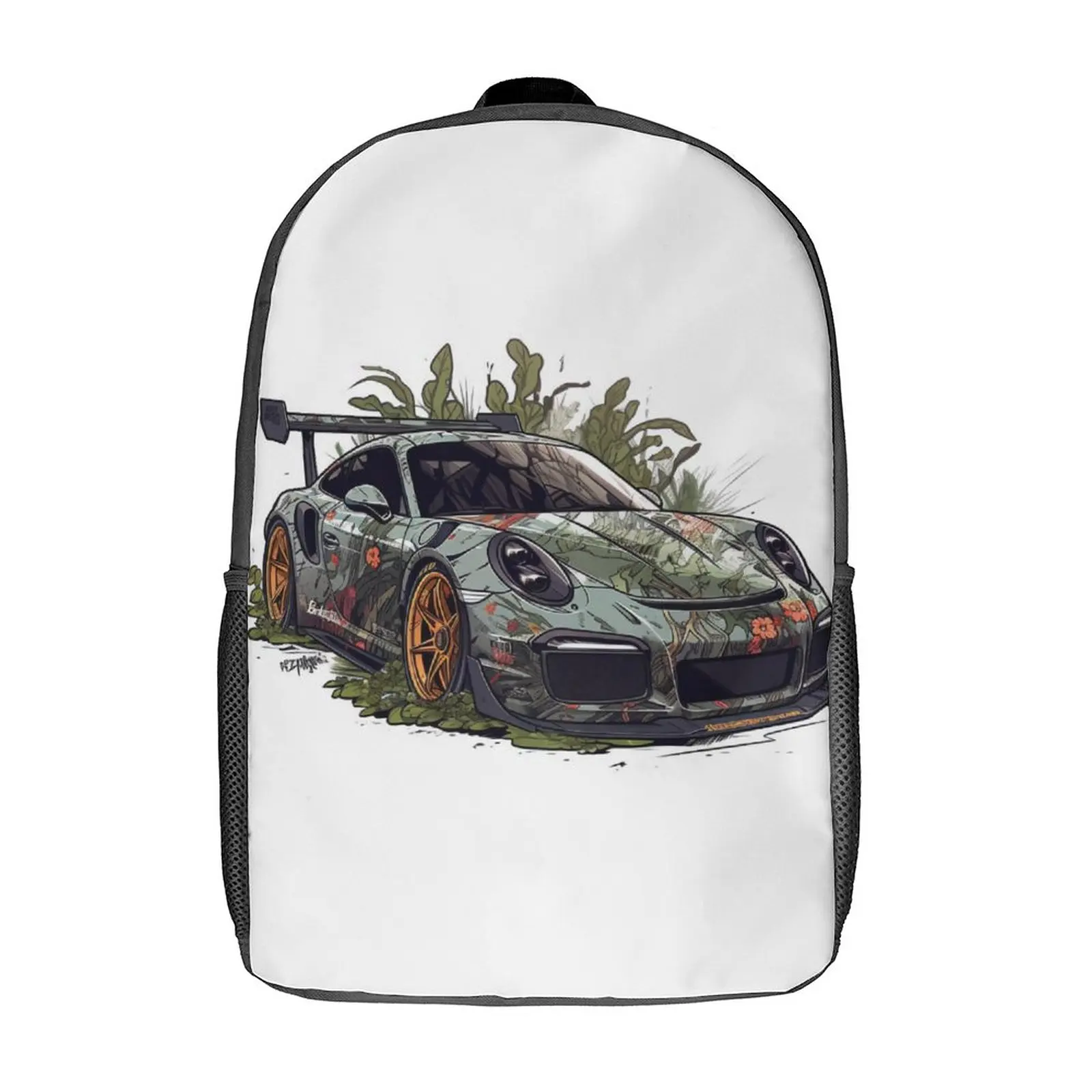 

Classic Sports Car Backpack Cartoon Nature Style Fun Backpacks Teen Outdoor Durable High School Bags High Quality Rucksack