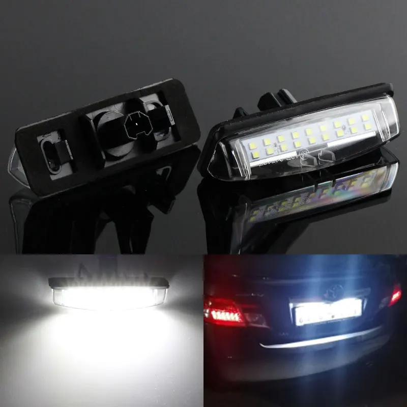 

Светодиодный номерной знак Canbus, 2 шт., белый свет для TOYOTA Echo 4D1999 ~ 2005(NCP10) Prius 2000 ~ 2003(NHW11)