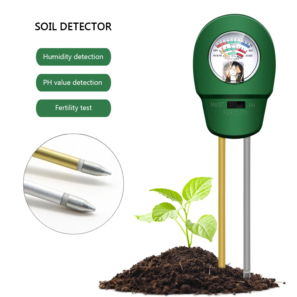 

3-in-1 Plant Soil Fertility Tester Soil PH Meter Moisture Analyzer Acidity Meter Gardening Tool for Flowers Farm Lawn