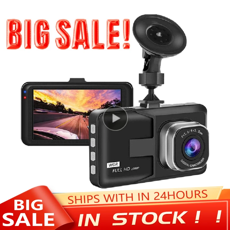 

Car Video Recorder Dash Cam Lens HD 1080P Auto Digital 3'' IPS Touch Screen DVR Camera G-Sensor WDR Car DVRS Dashcam Camera