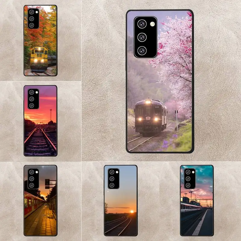 

Train Rail Sunlight Phone Case For Oppo Reno Realme C3 6Pro Cover For Vivo Y91C Y17 Y19 Funda Capa