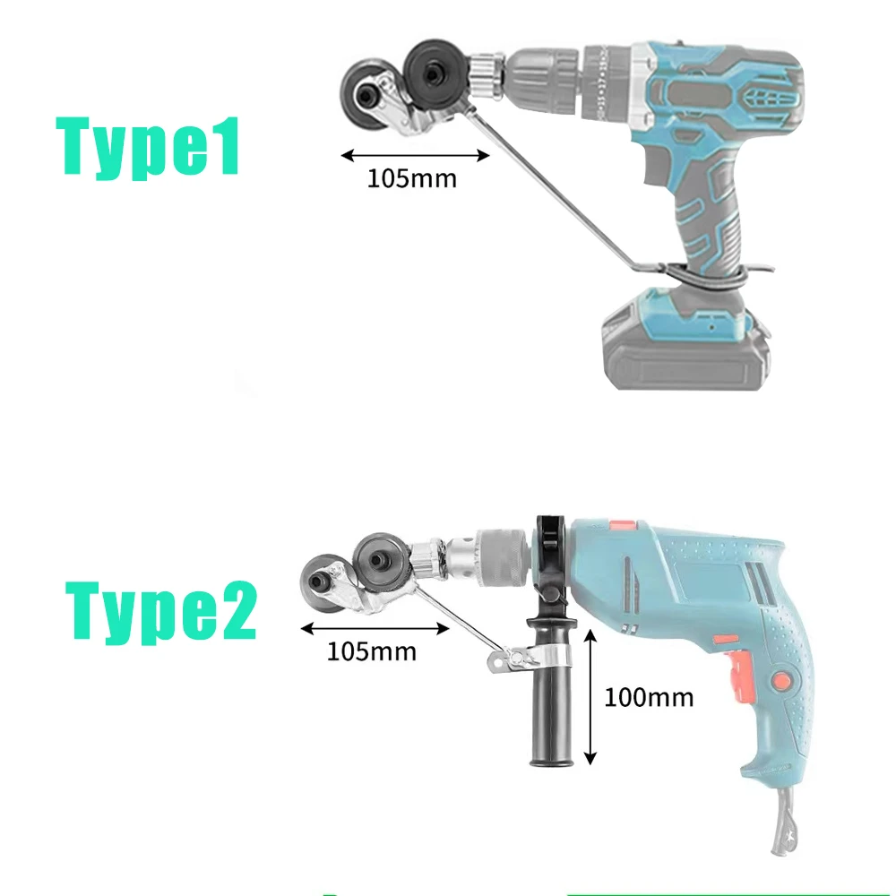 Фото Electric Drill refitting plate shears Plate Cutter Steel/Alloy/ABS Plate Cutter High Speed Rotor Electric Metal Nibbler Sheet №4