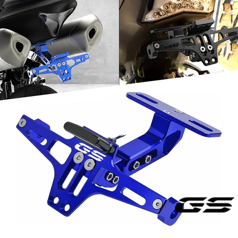 

For BMW R1200GS R1250GS R 1200GS R1250 GS R 1250 LC ADV Motorcycle Adjustable Rear Tail Tidy License Plate Holder Bracket LED