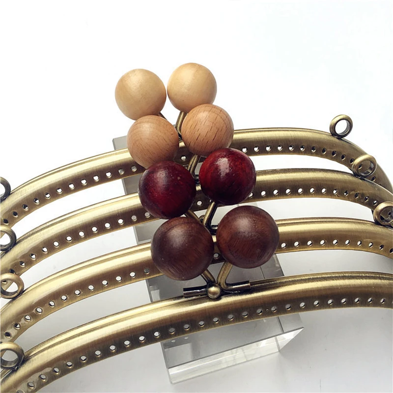 10pcs  20.5cm Metal Frame Purs Clasp Handles For Coin Purses Clutch Handbag Accessories Making Kiss ClaspLock Bronze Bags