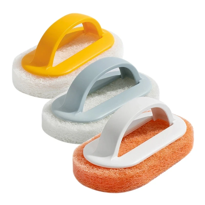 

Sponge Cleaning Brush Handle Tiles Brush Kitchen Bathroom Stove Bathtub Sink Cleaning Dish Pot Cleaning Brush Clean Tools