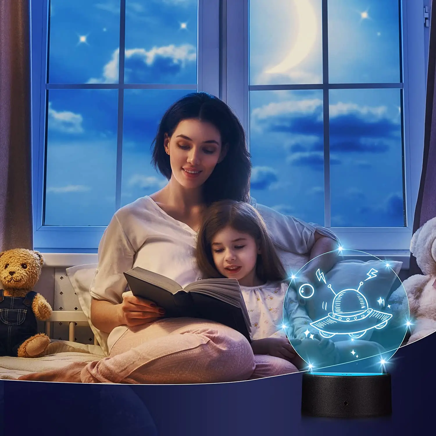 

6 комплектов, трехмерная лампа дневного света, регулируемая основа для лампы, 16 цветов, 4 режима, акриловая основа для лампы для ресторана (стиль круглая и квадратная)