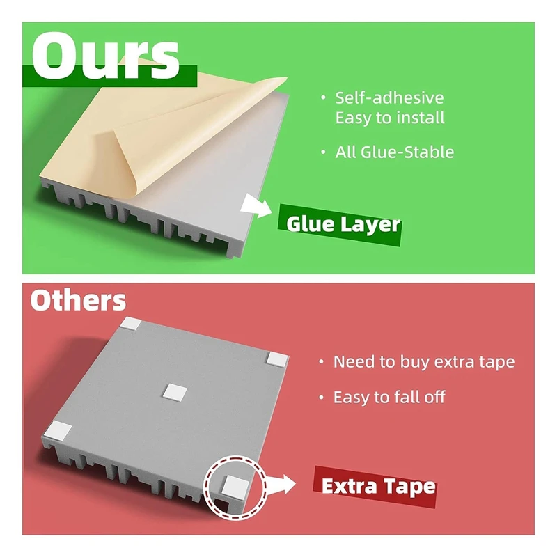 6 шт. самоклеящиеся панели из акустического пенопласта звукопоглощающая пена 12 х