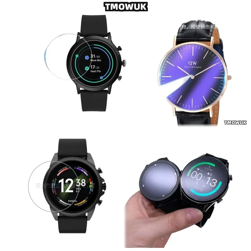 Фото Для FOSSIL Gen 5 5E 6 42MM 44MM - Защитное стекло для смарт-часов с твердостью 9H, устойчивое к царапинам, HD, ультратонкое, закаленное. №1
