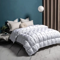95 white goose down duvet quilt solid color bread comforter bedding blanket single double size winter gray pink gold bedclothes