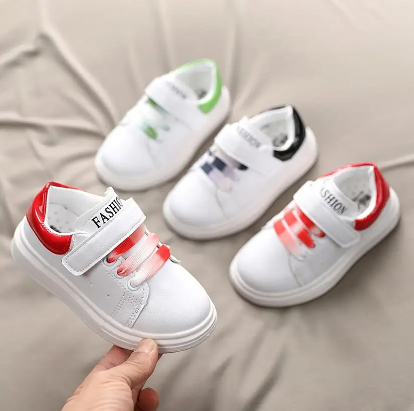

Spring Kids Girls Boys Sport Shoes Antislip Soft Bottom 2022 Children Baby Sneakers Casual Kids Flat Sneakers White Canvas Shoes