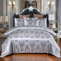 tribute silk europe floral printed bedding set luxury jacquard duvet cover set 220x240 single double queen king size quilt cover